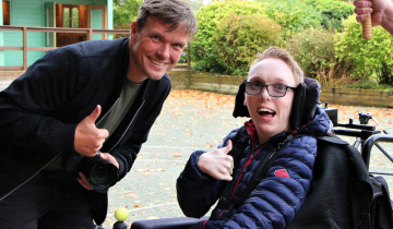 James and Aaron thumbs up